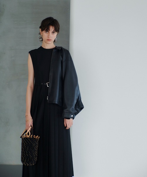 「allureville」 ノースリーブワンピース 1 グレー レディース_画像4