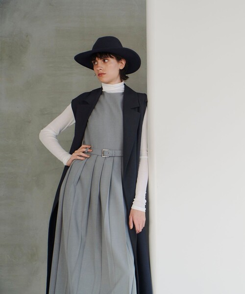 「allureville」 ノースリーブワンピース 1 グレー レディース_画像10