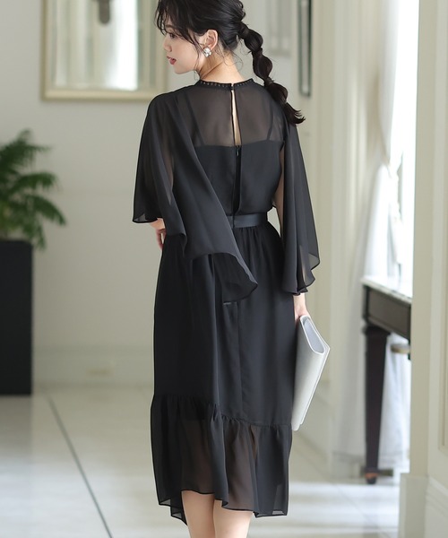 「PourVous」 ノースリーブワンピース M ブラック レディース_画像4