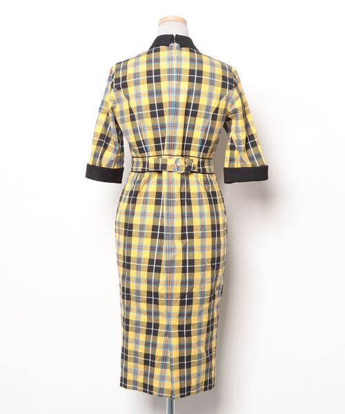「PAMEO POSE」 シャツワンピース MEDIUM イエロー レディース_画像2