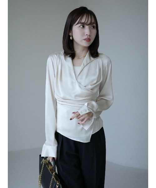 anuans（アニュアンス） ブラウス シャツ ポインテッドカラーシャツ