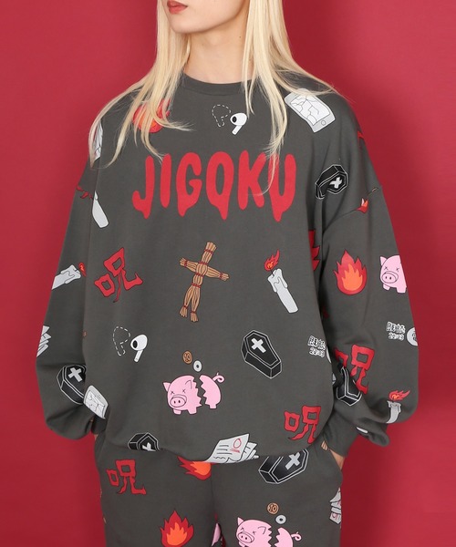 「PUNYUS」 スウェットカットソー 2 スミクロ レディース_画像6