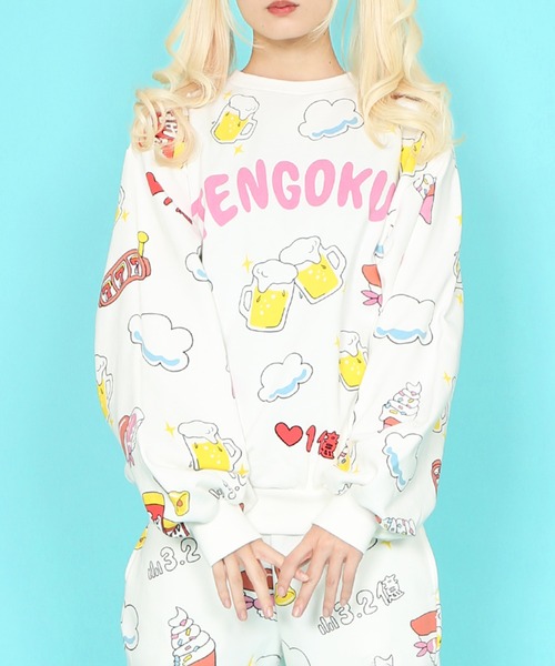 「PUNYUS」 スウェットカットソー 2 スミクロ レディース_画像7