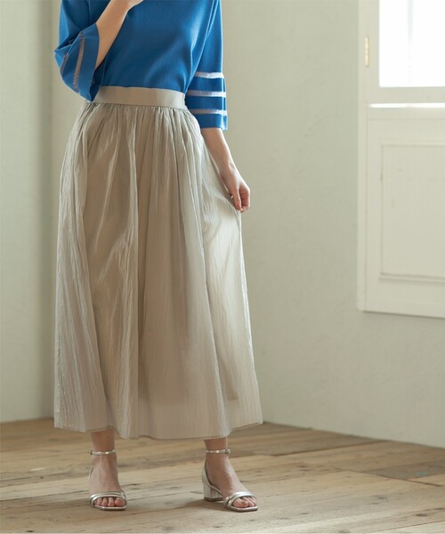 「OPAQUE.CLIP」 フレアスカート 40 ブルー系その他 レディース_画像9