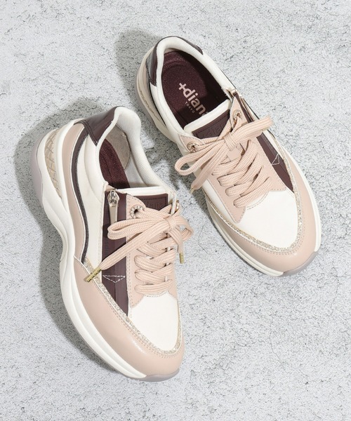 「+diana」 ローカットスニーカー X-LARGE ピンク レディース_画像2