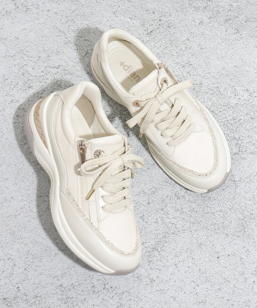 「+diana」 ローカットスニーカー X-LARGE ピンク レディース_画像4