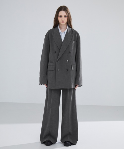 「Down Fabric」テーラード ジャケット　ダークグレー　Lサイズ DOWN FABRIC】ダウンファブリック テーラード ジャケット