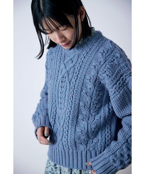 ◾︎現行◾︎ ケンゾー 刺し子ステッチセーター 24SS ニット ネイビー M Sunny clouds（サニークラウズ） ニット セーター feat． 早川