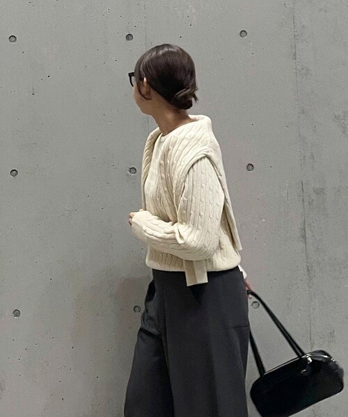 「fredy emue」 長袖ニット 38 レッド レディース_画像4