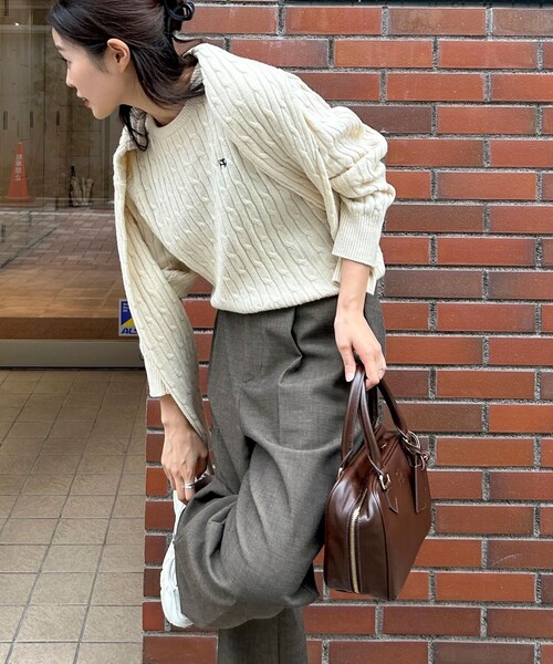 「fredy emue」 長袖ニット 38 レッド レディース_画像8