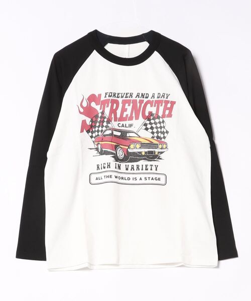 「おしゃれスタ」 「HALHAM」長袖Tシャツ M ホワイト メンズ_画像2