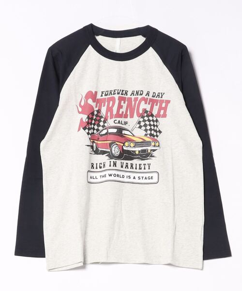 「おしゃれスタ」 「HALHAM」長袖Tシャツ M ホワイト メンズ_画像3