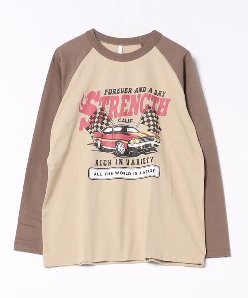 「おしゃれスタ」 「HALHAM」長袖Tシャツ M ホワイト メンズ_画像4