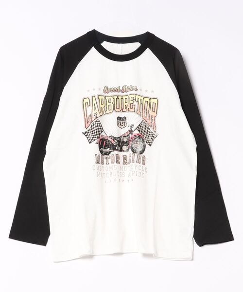 「おしゃれスタ」 「HALHAM」長袖Tシャツ M ホワイト メンズ_画像5