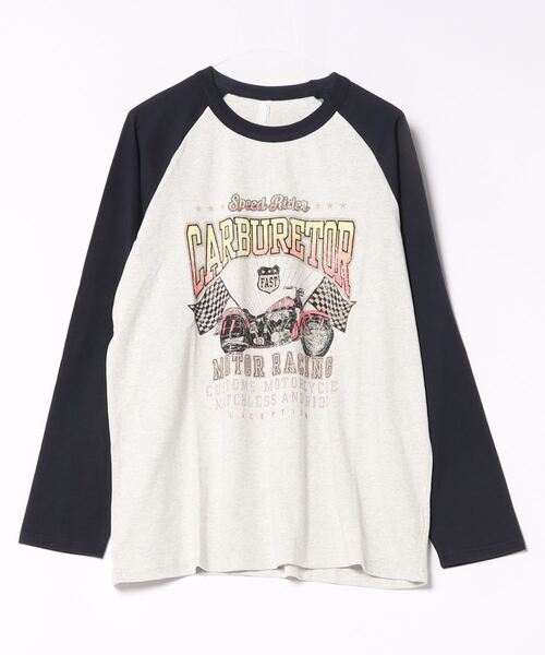 「おしゃれスタ」 「HALHAM」長袖Tシャツ M ホワイト メンズ_画像6