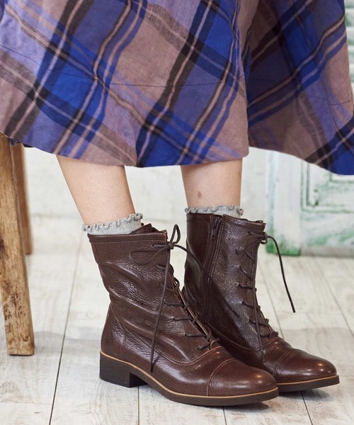 「neue diffusion」 ブーツ 22.5cm ダークブラウン レディース_画像4