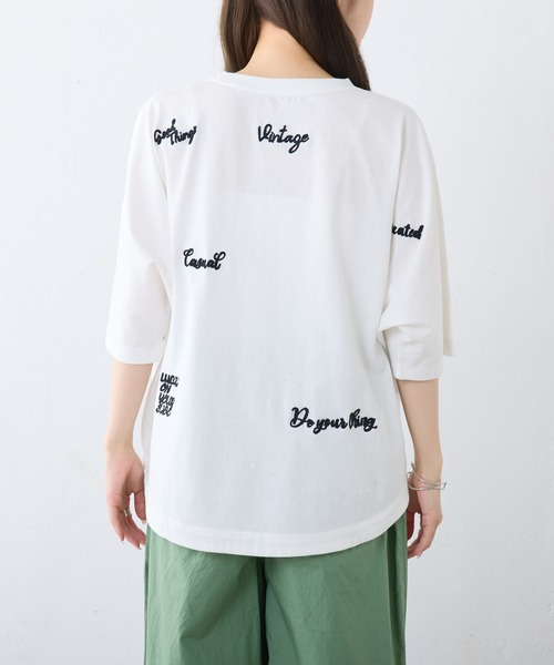 「PUAL CE CIN」 半袖Tシャツ FREE グレー レディース_画像4
