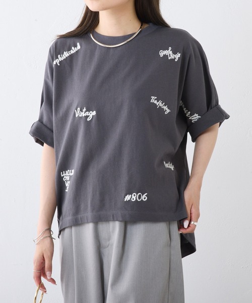 「PUAL CE CIN」 半袖Tシャツ FREE グレー レディース_画像9