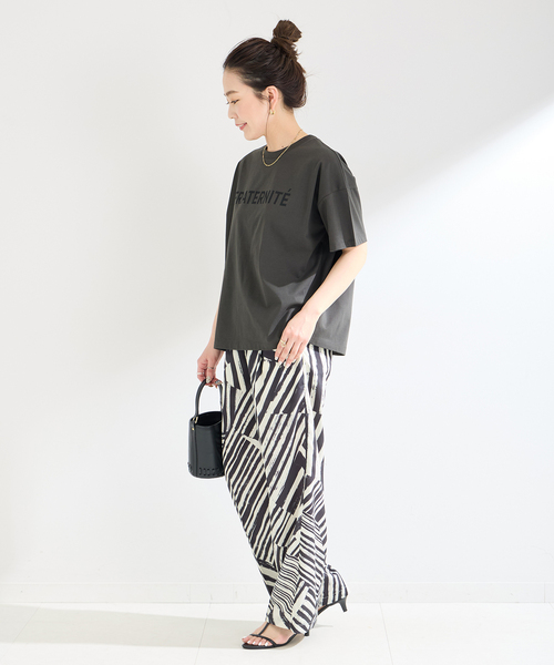「B.C STOCK」 「Simplicite」半袖Tシャツ FREE ベージュ レディース_画像3