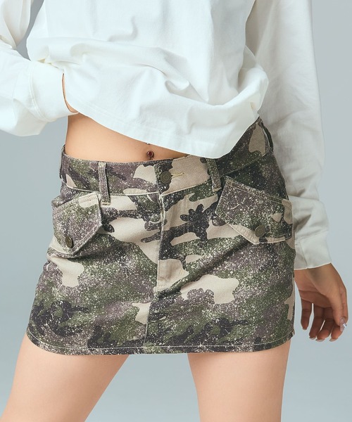 X-girl（エックスガール） スカート FLAP POCKET MINI SKIRT