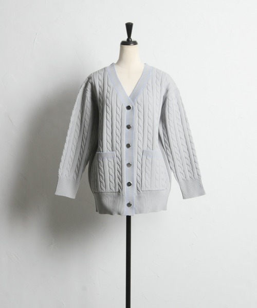 「&. NOSTALGIA」 ニットカーディガン FREE グレー レディース_画像2