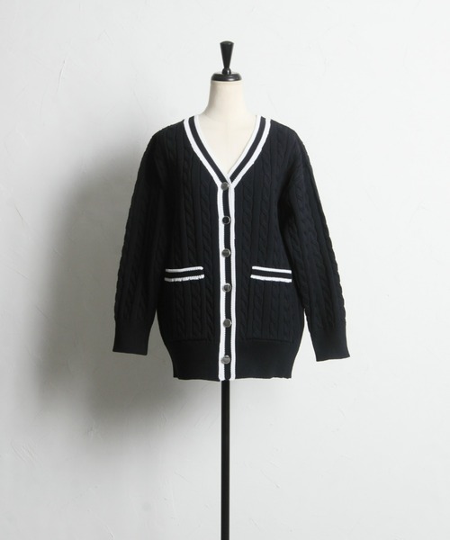 「&. NOSTALGIA」 ニットカーディガン FREE グレー レディース_画像3