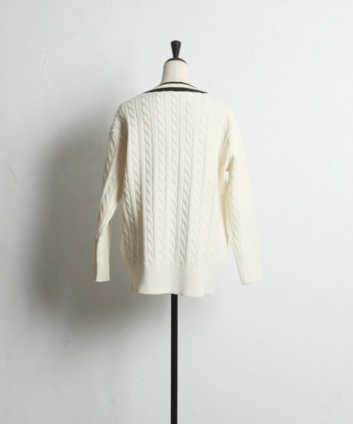 「&. NOSTALGIA」 ニットカーディガン FREE グレー レディース_画像6