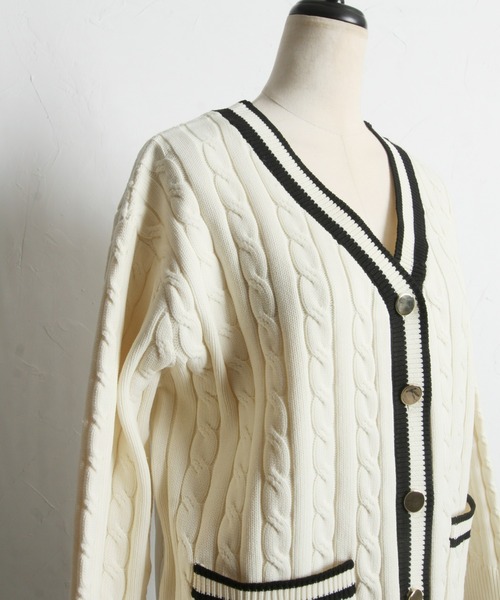 「&. NOSTALGIA」 ニットカーディガン FREE グレー レディース_画像9