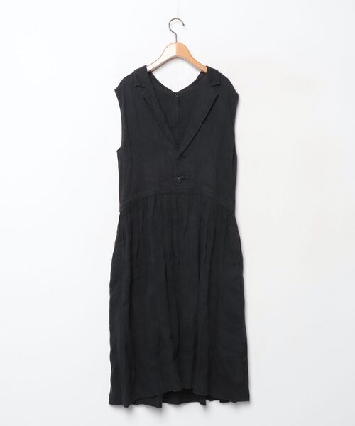 「nesessaire」 ノースリーブワンピース FREE ブラック レディース_画像2