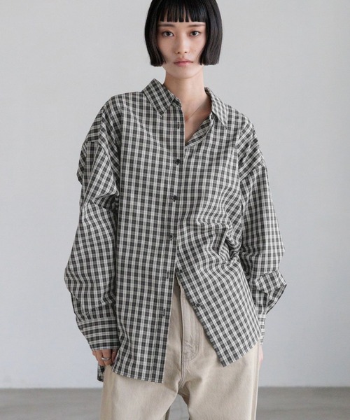 LOWRYS FARM チェックＢＩＧシャツ + チェックフリルビスチェ LOWRYS FARM｜チェックフリルビスチェ | Rakuten Fashion(楽天