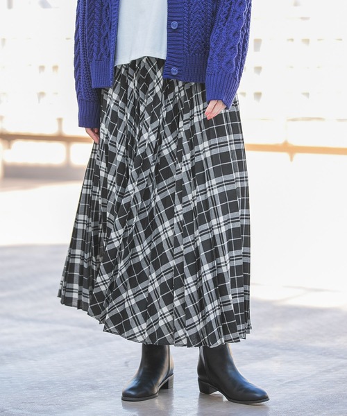 「niko and...」 プリーツスカート MEDIUM ブラック レディース_画像2