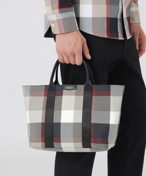 【未使用】ブラックレーベル　チェック　トート　バッグ　A4 軽量 BLACK LABEL CRESTBRIDGE（ブラックレーベル クレストブリッジ