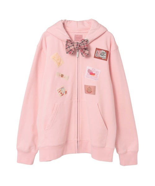 Karl Helmut パーカー リボンタイ付ネームワッペンいっぱいパーカー