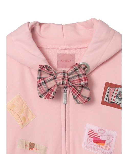 Karl Helmut パーカー リボンタイ付ネームワッペンいっぱいパーカー