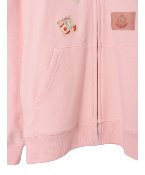Karl Helmut パーカー リボンタイ付ネームワッペンいっぱいパーカー
