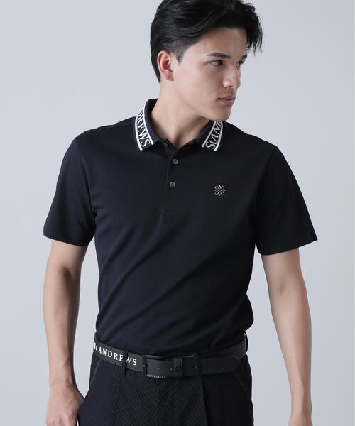 St ANDREWS TEXBRIDシャドーボーダーカノコ半袖ポロシャツ St ANDREWS ポロシャツ 半袖 TEXBRIDシャドーボーダーカノコ半袖