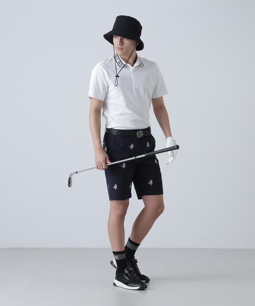 St ANDREWS TEXBRIDシャドーボーダーカノコ半袖ポロシャツ St ANDREWS ポロシャツ TEXBRIDシャドーボーダーカノコ半袖ポロシャツ