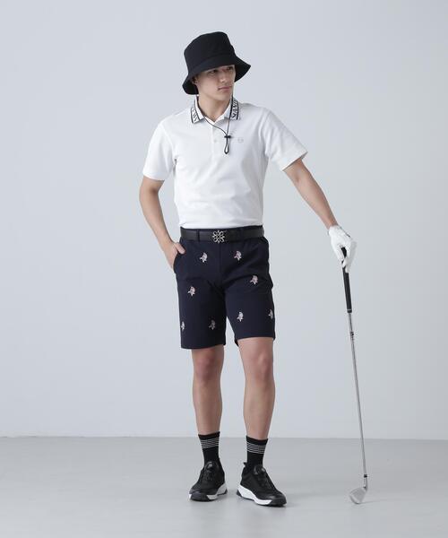 St ANDREWS ポロシャツ TEXBRIDシャドーボーダーカノコ半袖ポロシャツ