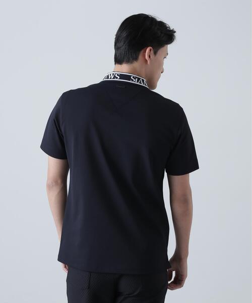 St ANDREWS ポロシャツ TEXBRIDシャドーボーダーカノコ半袖ポロシャツ