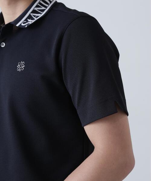 St ANDREWS uvカット ポロシャツ 半袖 TEXBRIDシャドーボーダーカノコ