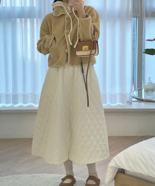 スカート キルティング ロングフレアスカート : ZOZOTOWN Yahoo!店