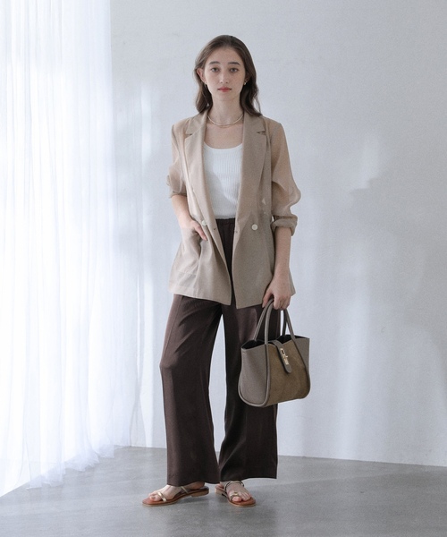 「La TOTALITE」 テーラードジャケット 38 チャコールグレー レディース_画像2