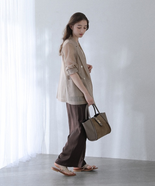 「La TOTALITE」 テーラードジャケット 38 チャコールグレー レディース_画像4