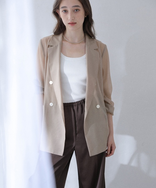 「La TOTALITE」 テーラードジャケット 38 チャコールグレー レディース_画像6