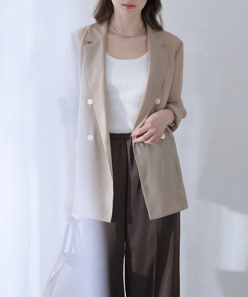 「La TOTALITE」 テーラードジャケット 38 チャコールグレー レディース_画像7