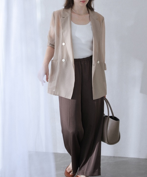 「La TOTALITE」 テーラードジャケット 38 チャコールグレー レディース_画像8