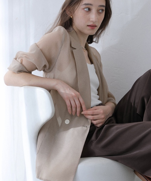 「La TOTALITE」 テーラードジャケット 38 チャコールグレー レディース_画像9