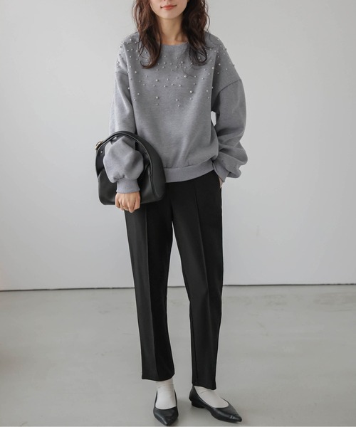 「SUGAR BISKET」 「La-gemme」スウェットカットソー フリー ブラック レディース_画像7