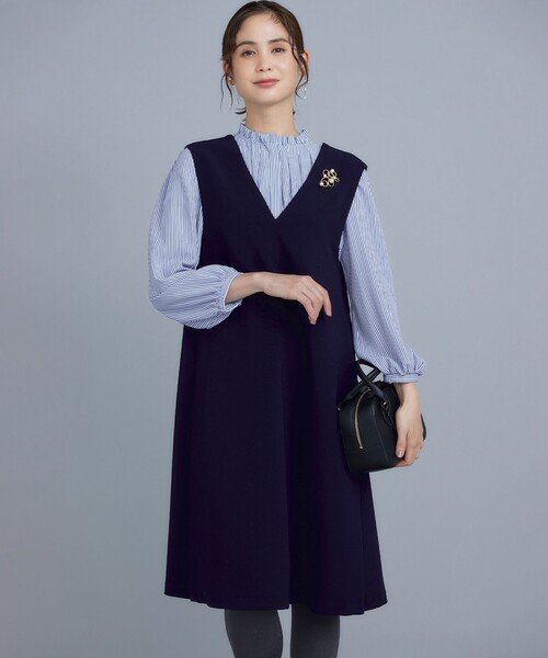 「組曲」 サロペットスカート 7 ネイビー レディース_画像2