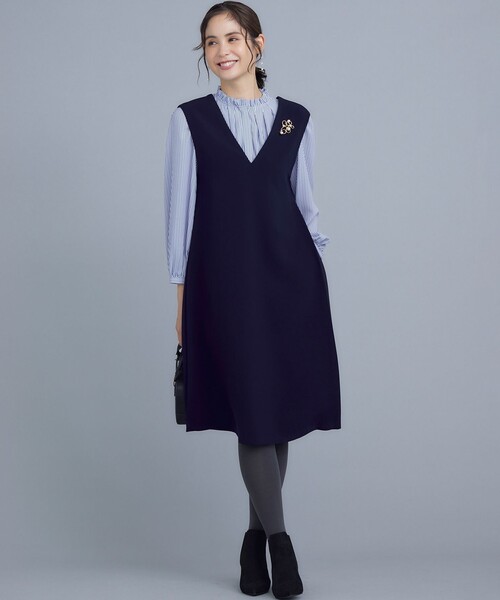 「組曲」 サロペットスカート 7 ネイビー レディース_画像4